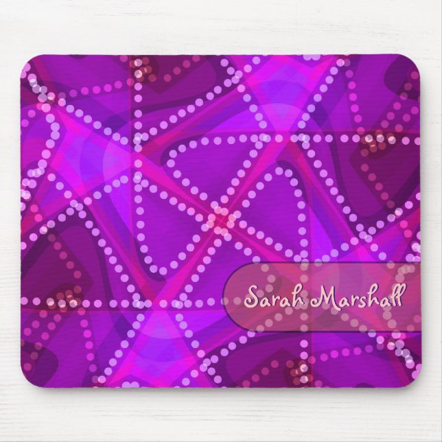 Tapis De Souris Points triangulaires Abstraits Art Mousepad (Devant)