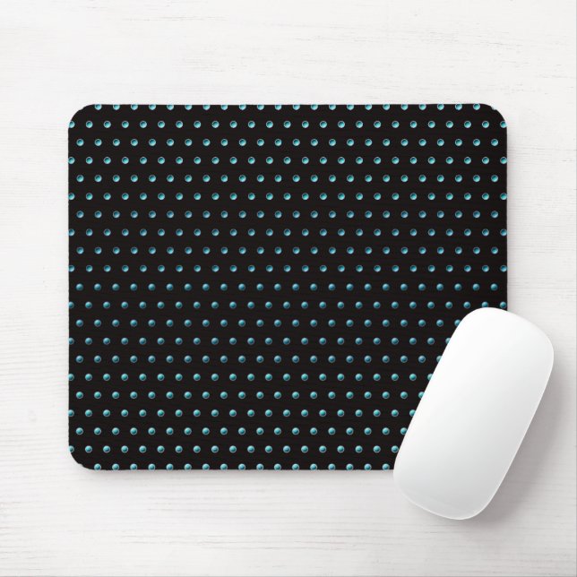 Tapis De Souris Pois Aqua en noir (Avec souris)