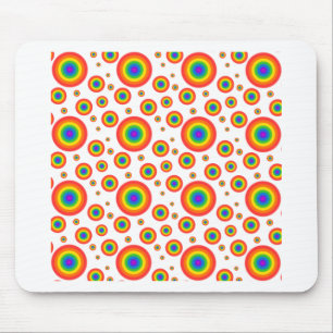 Tapis De Souris Pois arc-en-ciel
