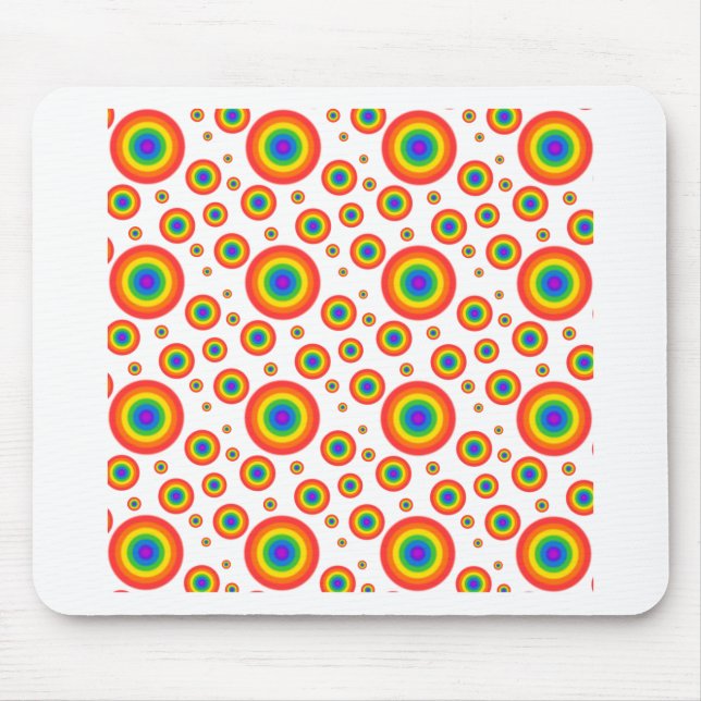 Tapis De Souris Pois arc-en-ciel (Devant)