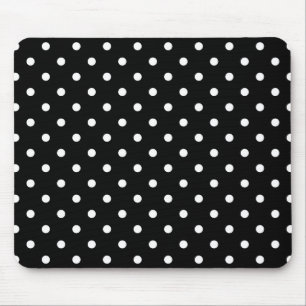 Tapis De Souris pois blancs en noir