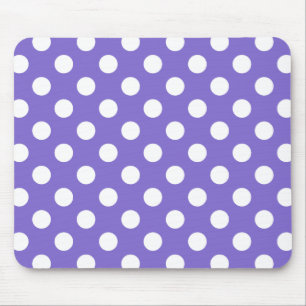 Tapis De Souris Pois blancs sur perwinkle
