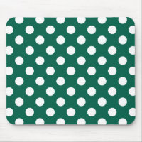 Pois blancs sur vert sauge