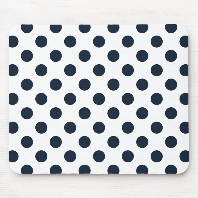 Tapis De Souris Pois bleu marine foncé (Devant)