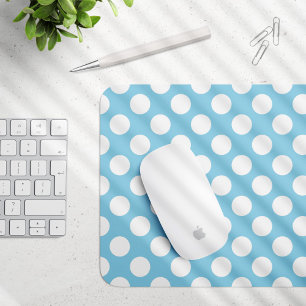 Tapis De Souris Pois Bleus, Motif Pointe Polka, Points, Pointe