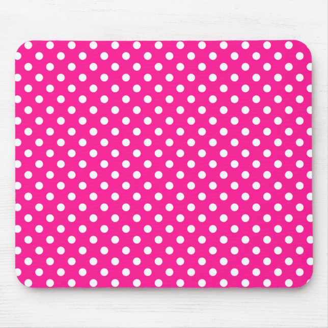 Tapis De Souris Pois dans Mousepad rose-foncé (Devant)