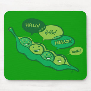 Tapis De Souris Pois dans une cosse (bonjour) Mousepad