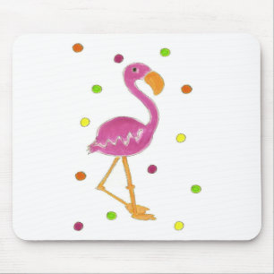 Tapis De Souris Pois de Flamant rose