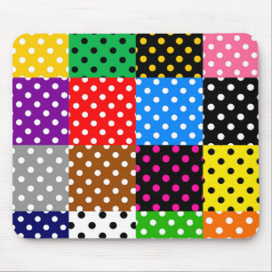 Tapis De Souris Pois de surfaces composées multicolores