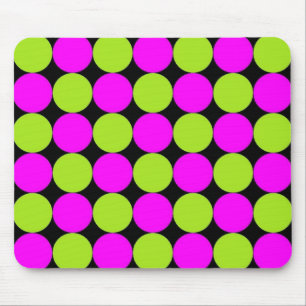 Tapis De Souris Pois Hot Pink & Lime