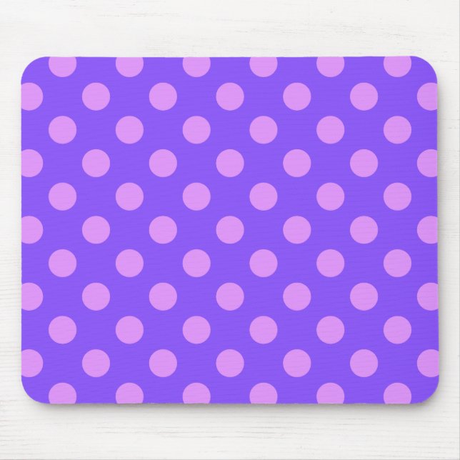 Tapis De Souris Pois Lilac sur periwinkle (Devant)