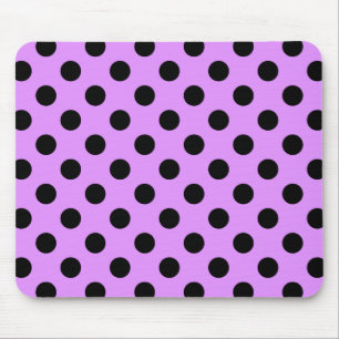 Tapis De Souris Pois noirs sur lilas