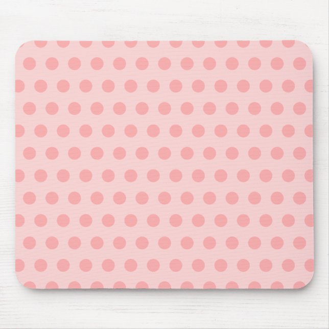 Tapis De Souris Pois rose pâle et classique (Devant)