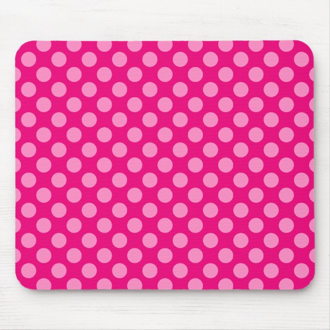 Tapis De Souris Pois roses foncés et clairs (Devant)