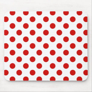 Tapis De Souris Pois rouges et blancs