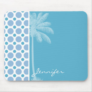 Tapis De Souris Pois Tropical Baby Blue