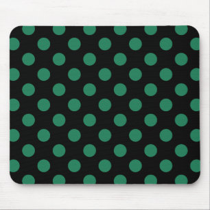 Tapis De Souris Pois vert et noir