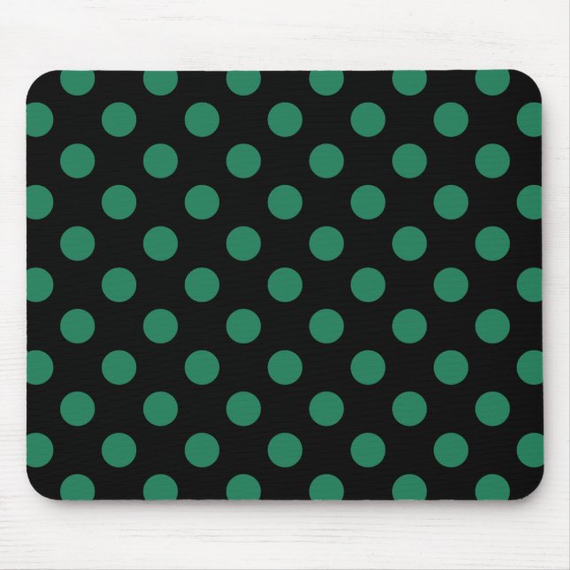 Tapis De Souris Pois vert et noir (Devant)