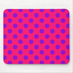 Tapis De Souris Pois violets sur cerise