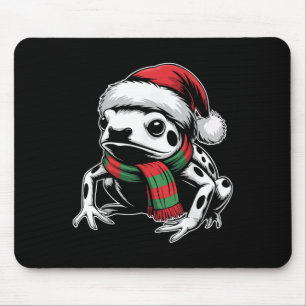 Tapis De Souris Poison Dart Frog Xmas Santa Hat Écharpe Noël Co