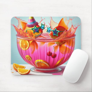 Tapis De Souris Poisson d'or dans le bol de punch du parti