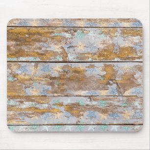 Tapis De Souris Poisson étoilé sur bois