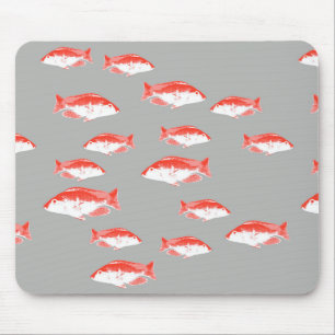 Tapis De Souris Poisson rouge et gris