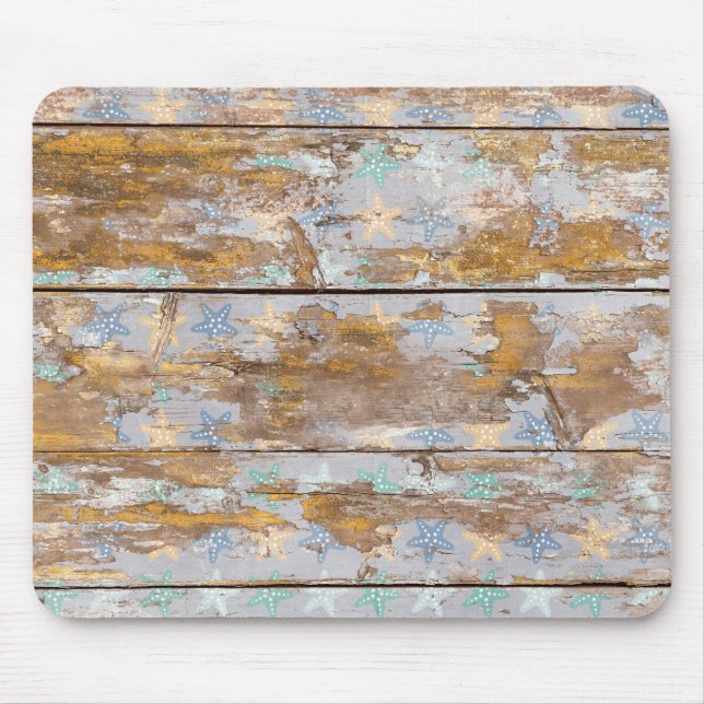 Tapis De Souris Poisson sur bois (Devant)