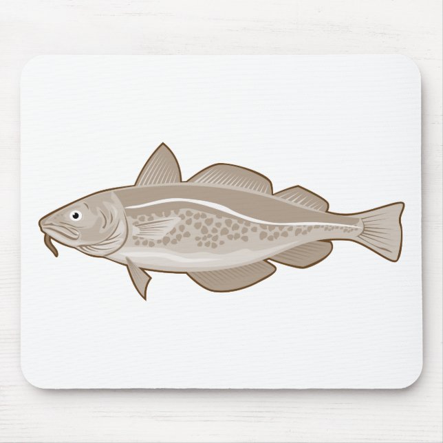 Tapis De Souris poissons atlantiques d'aiglefins de morues (Devant)