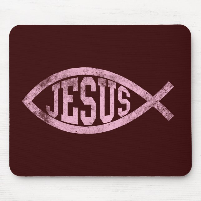 Tapis De Souris Poissons Ichthys Mousepas catholique chrétien de (Devant)