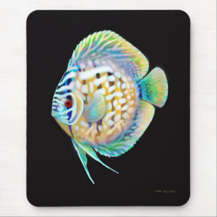 Tapis De Souris Poissons Mousepad d'aquarium de disque