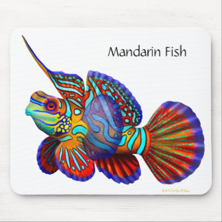 Tapis De Souris Poissons Mousepad de Goby Dragonet de mandarine