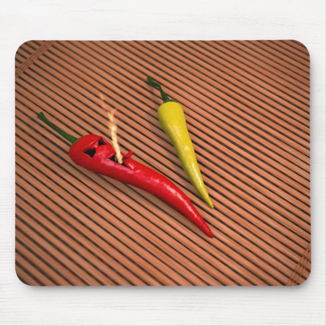 Tapis De Souris Poivre de piment d'un rouge ardent Mousepad (Devant)