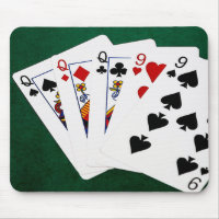 Poker Hands - Full House - Queen et Nine