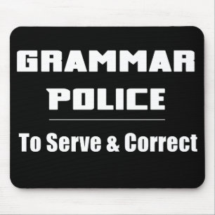 Tapis De Souris Police De Grammaire Pour Servir Et Corriger Mousep