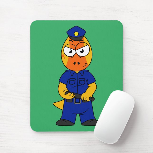 Tapis De Souris Police de Pachycéphalosaure. (Avec souris)