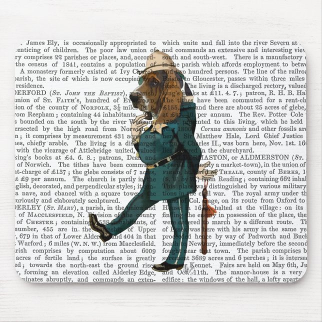 Tapis De Souris Policier de Basset Hound (Devant)