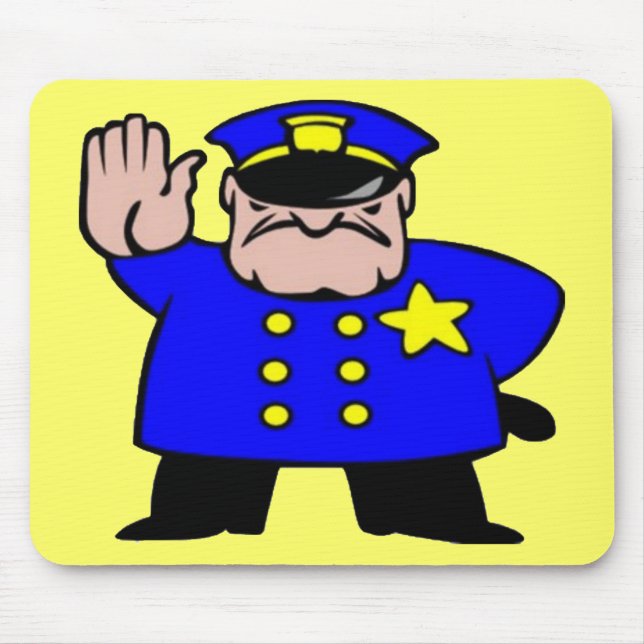 Tapis De Souris Policier - Fête des pères (Devant)