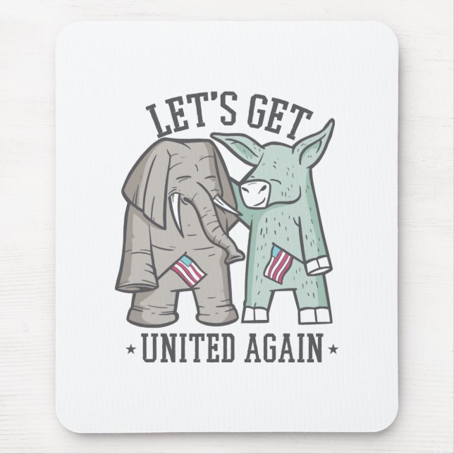 Tapis De Souris Politique américaine - Unissons-nous à nouveau (Devant)