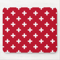 Polka blanche croise sur rouge