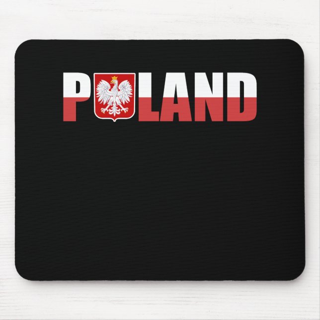 Tapis De Souris Pologne Polska Polonais Drapeau Souvenir Cadeau Am (Devant)