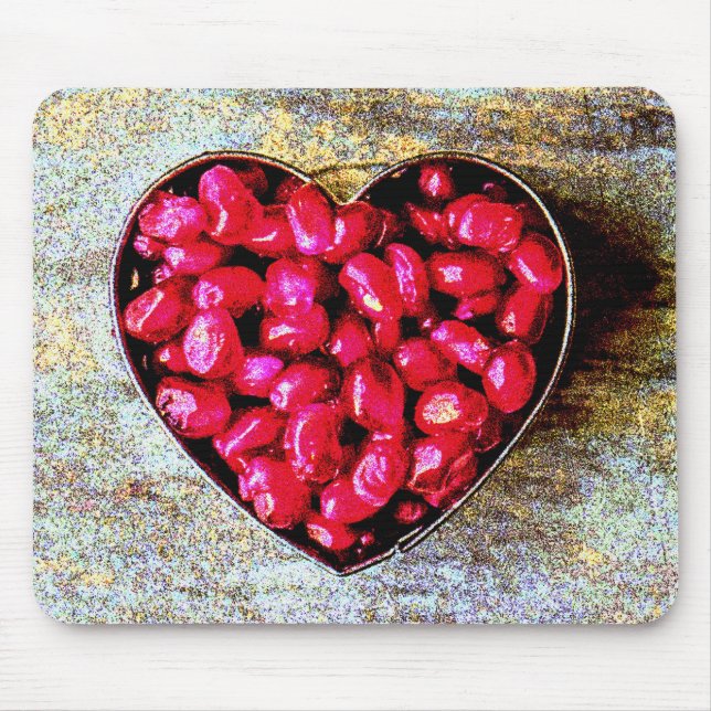 Tapis De Souris "Pomegranates Heart Fruit" Belle Photo. Commandez  (Devant)