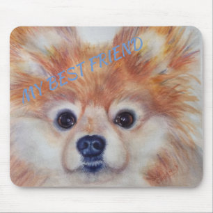 TAPIS DE SOURIS POMERANIEN EN OR CUTE