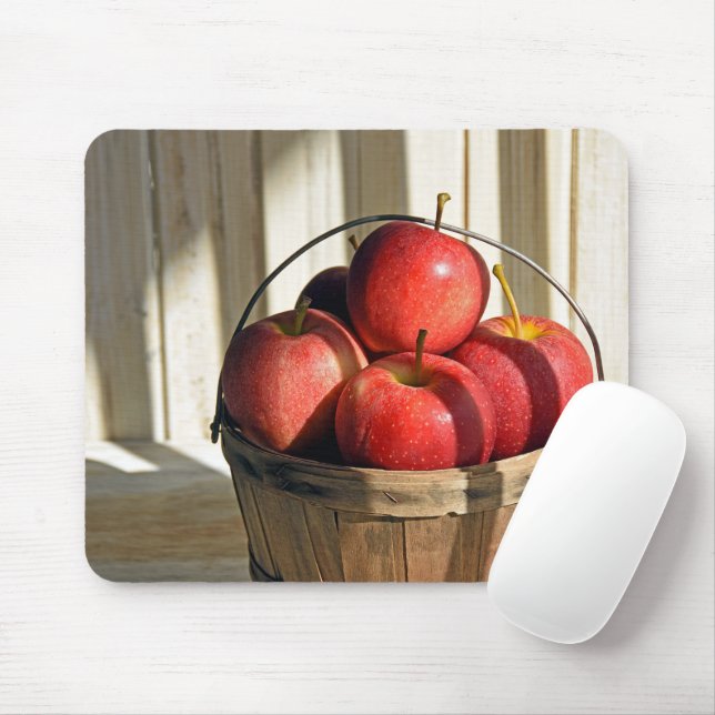 Tapis De Souris Pommes du Michigan En Panier (Avec souris)