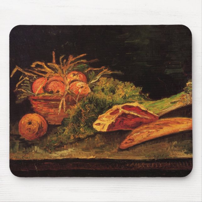 Tapis De Souris Pommes, Viande et rouleau par Vincent van Gogh (Devant)