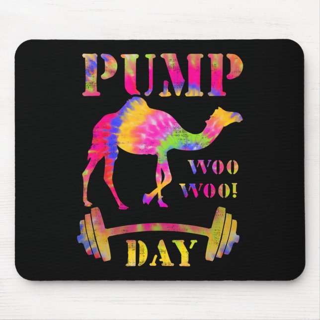 Tapis De Souris Pompe Jour Poids Bodybuilding Tie Dye Tee Gy (Devant)