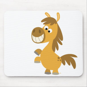 Tapis De Souris Poney impétueux Mousepad de bande dessinée