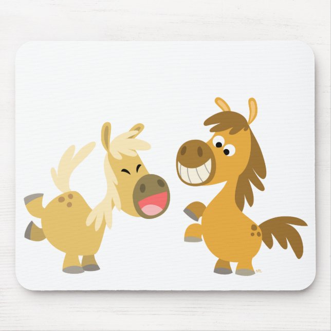 Tapis De Souris Ponies joyeux de dessin animé Mousepad (Devant)