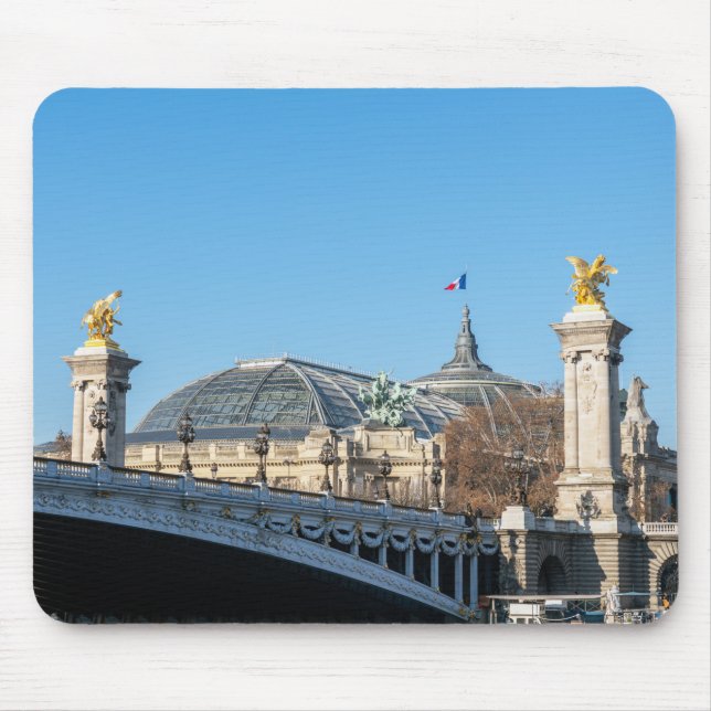 Tapis De Souris Pont Alexandre III et Grand Palais par une journée (Devant)