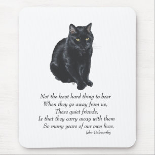 Tapis De Souris Pont arc-en-ciel de chat noir